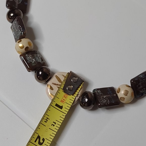 19.5 Inch Glass And Ceramic Bead Necklace - Picture 11 of 11
